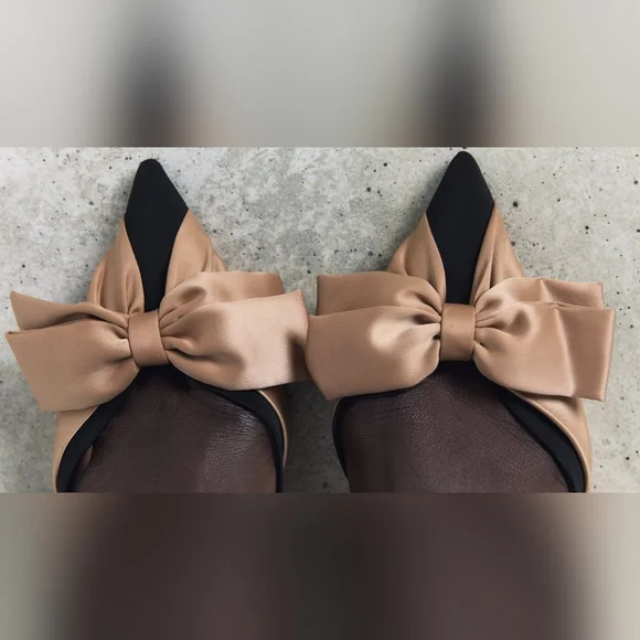 Zara, BOW TRIM SLINGBACKS, US 7.5 - Picture 13 of 14